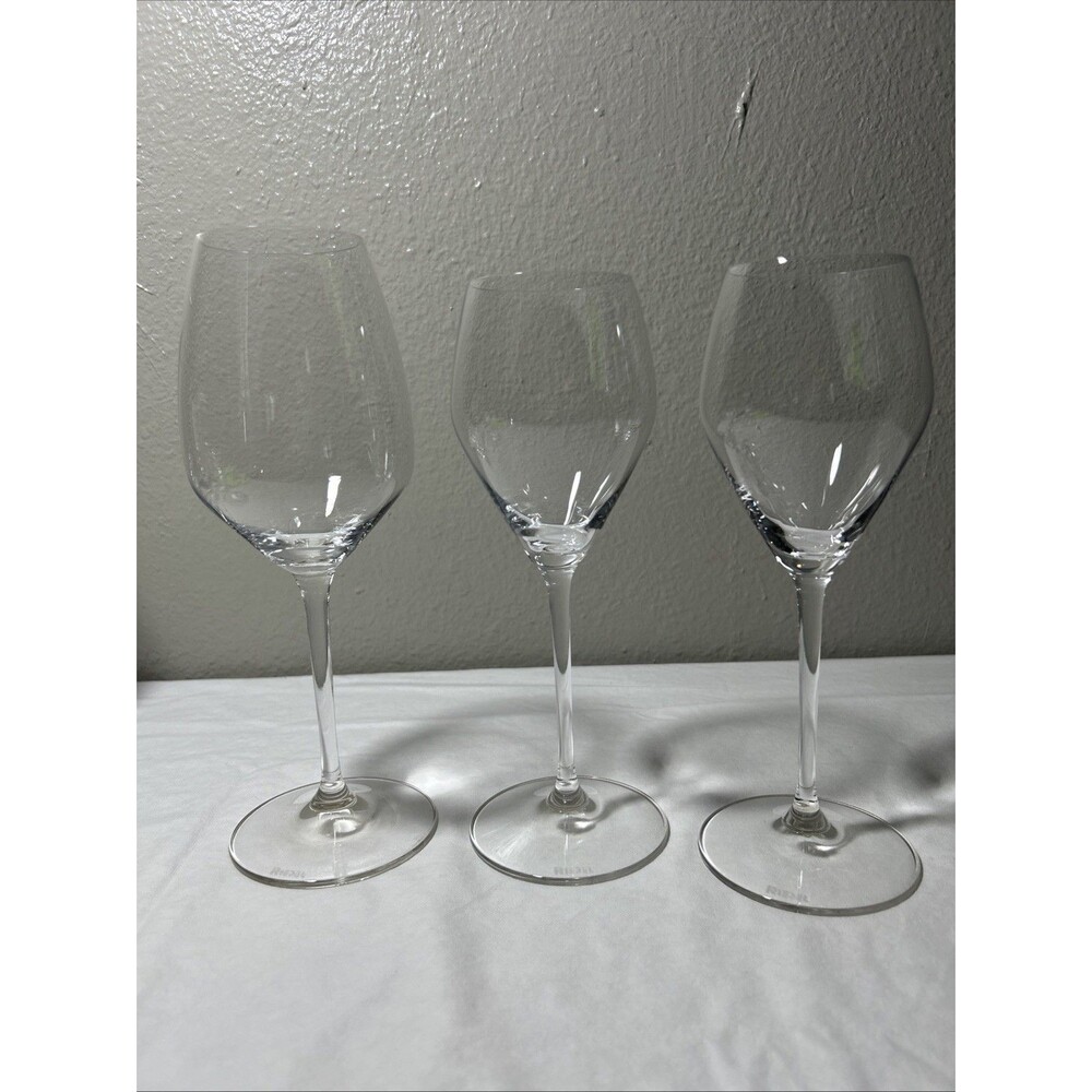 Vintage Riedel Crystal Wine Glasses - Mixed Set of 3 (1 Red, 2 White)